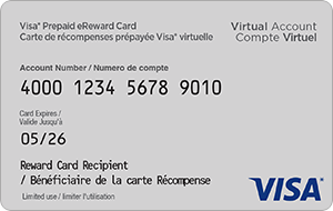 Prepaid Visa* eReward Card (12 Month Fee Down) - CAD
